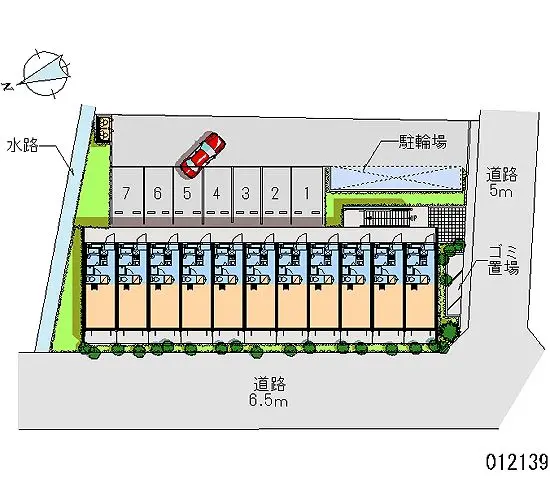 ★手数料０円★府中市住吉町２丁目　月極駐車場（LP）